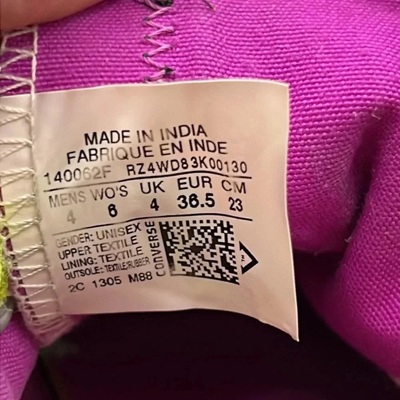 Converse women’s low top sneakers shoes black purple double tongue 6 140062F Y2K - Picture 7 of 10